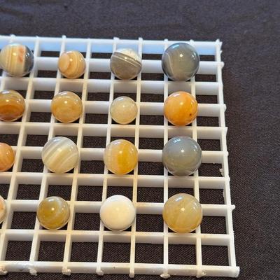 MOSTLY BANDED AGATE MARBLES