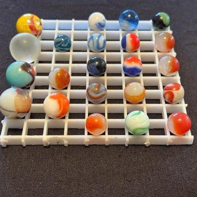 ASSORTMENT OF VINTAGE COLLECTIBLE MARBLES (2)