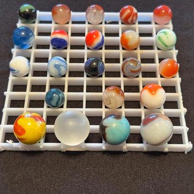 ASSORTMENT OF VINTAGE COLLECTIBLE MARBLES (2)