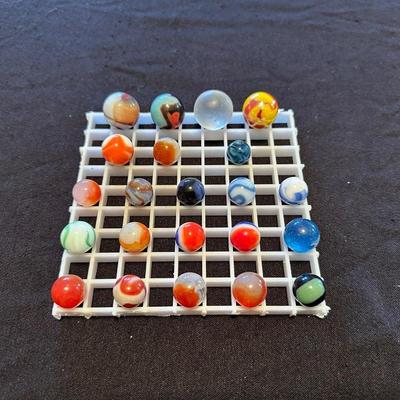 ASSORTMENT OF VINTAGE COLLECTIBLE MARBLES (2)