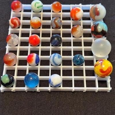 ASSORTMENT OF VINTAGE COLLECTIBLE MARBLES (2)