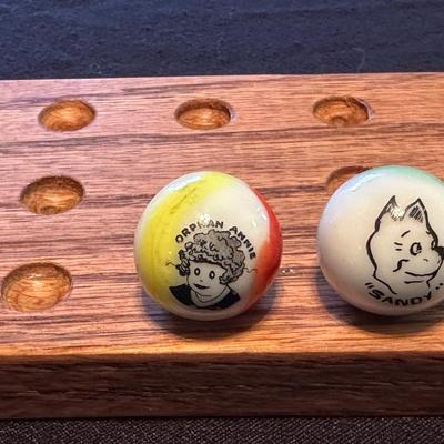 ORPHAN ANNIE AND SANDY COLLECTIBLE MARBLES