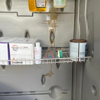 Rubbermaid storage cabinet contents not included