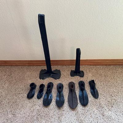 VINTAGE CAST IRON COBBLERS SHOE ANVILS