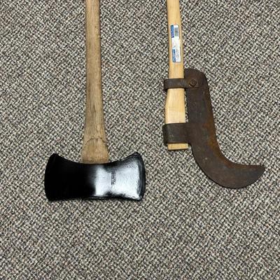 BRUSH HOOK AND A DOUBLE AXE