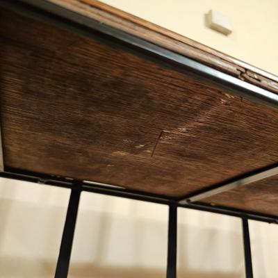 3 Tier Folding Storage Rack w/Wooden & Stone Shelves (BD-JS)