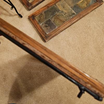 3 Tier Folding Storage Rack w/Wooden & Stone Shelves (BD-JS)