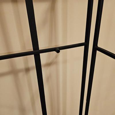 3 Tier Folding Storage Rack w/Wooden & Stone Shelves (BD-JS)