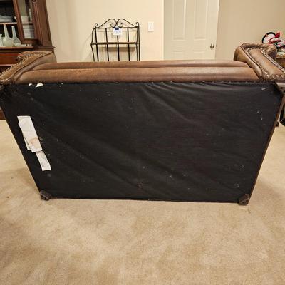 Lane Faux Leather Brown Loveseat (BD-JS)