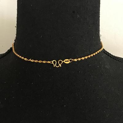 Beautiful vintage, 18 karat, gold plated, Chinese dragon pendant necklace