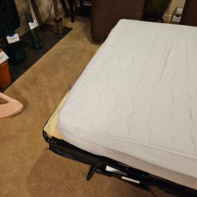 Lane Brown Faux Leather Full Size Sleeper Sofa (BD-JS)