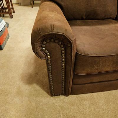 Lane Brown Faux Leather Full Size Sleeper Sofa (BD-JS)