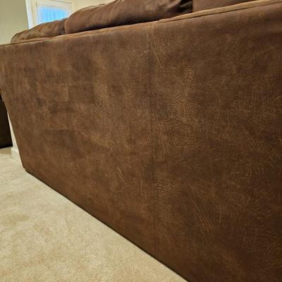 Lane Brown Faux Leather Full Size Sleeper Sofa (BD-JS)