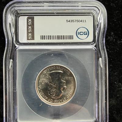 1999-P Delaware State Quarter - ICG MS68 - Austin Hutto CEO Signature Slab - Superb Gem First State Quarter!