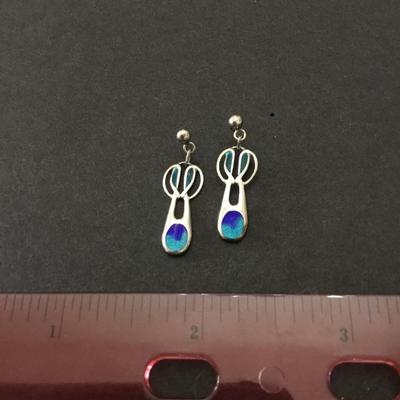 Beautiful, vintage, 925 sterling silver dangle earrings