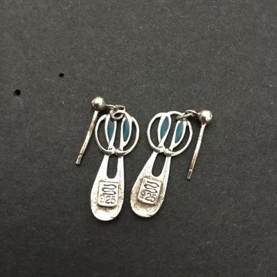 Beautiful, vintage, 925 sterling silver dangle earrings