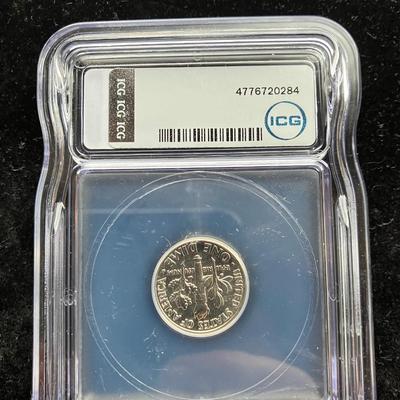 1995-D Roosevelt Dime ICG MS69 - Rare High Grade with Austin Hutto (ICG CEO) Signature Label!
