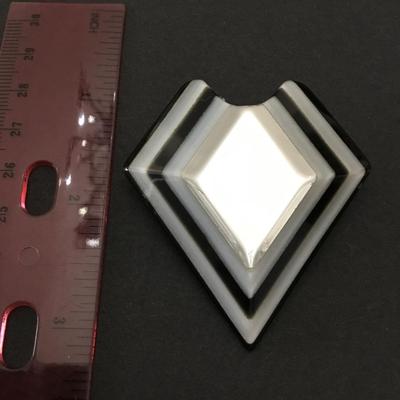 Geometric Vintage art, deco style, diamond shaped brooch
