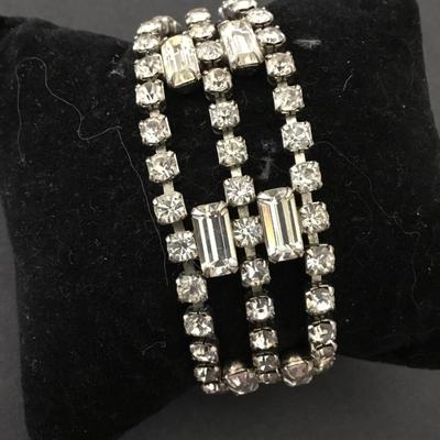 Gorgeous, vintage, crystal rhinestone bracelet