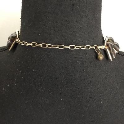 Vintage, Silver toned lucite type necklace