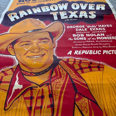 Original Heavy Duty LARGE Movie Poster with Roy Rogers c1950's