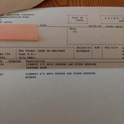 Liberty Furniture Oak Ridge Dresser w/ Mirror (PB-BBL)