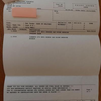 Liberty Furniture Oak Ridge Dresser w/ Mirror (PB-BBL)