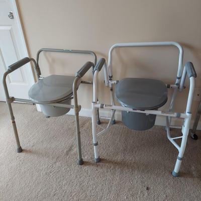 Two Portable Bedside Commodes (PB-BBL)