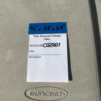 Suncast Garden bench low storage chest contents not included