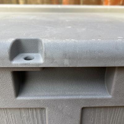 50 Gallon Medium Deck Box - Light Gray resin box.#3