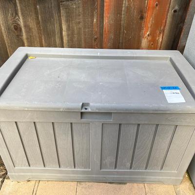 50 Gallon Medium Deck Box - Light Gray resin box.#3