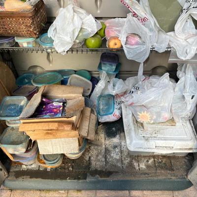 large Veritcal Rubbermaid resin storage shed contents not included