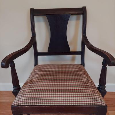 Antique Armchair w/ Upholstered Seat (O-BBL)