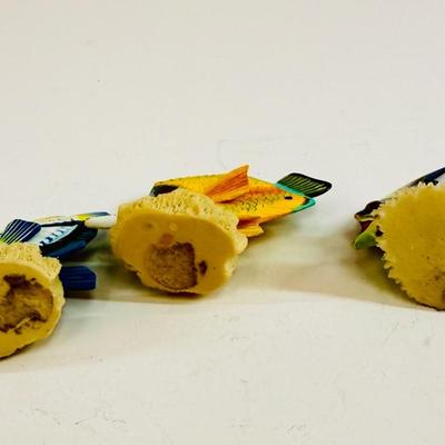 Sale Photo Thumbnail #426: 3 figurines, one angelfish top fin is broken off but is not very noticeable. See photos for details.