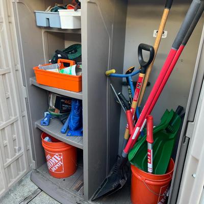 Rubbermaid vertical storage shed with barn doors