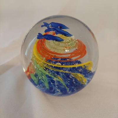 Marine Themed Blown Glass Paperweights (O-BBL)