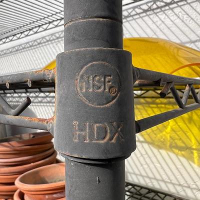 Strudy metal shelf unit contents not included