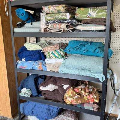 large metal shelving unit contents not included