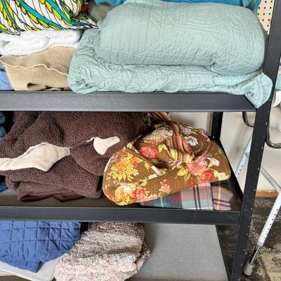 large metal shelving unit contents not included