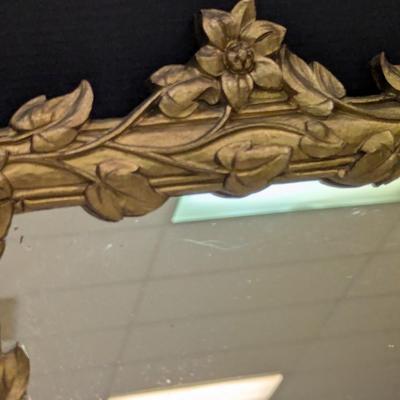 Gold Framed Ornate Mirror Approx 12 3/4" x 10"
