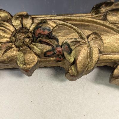 Gold Framed Ornate Mirror Approx 12 3/4" x 10"