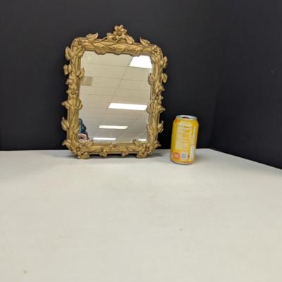 Gold Framed Ornate Mirror Approx 12 3/4" x 10"