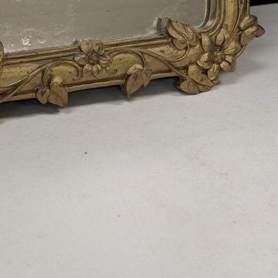 Gold Framed Ornate Mirror Approx 12 3/4" x 10"