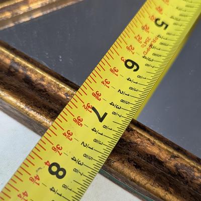 Gold Tone Rectangle Mirror & Gray Square Mirror