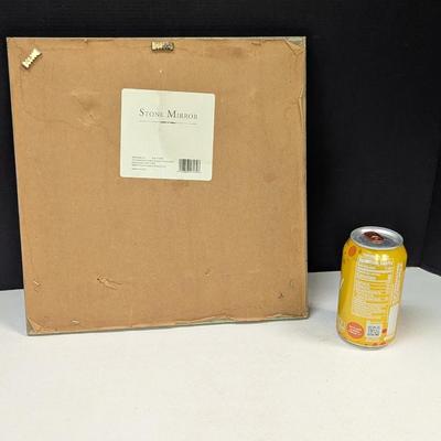 Vintage Square Accent Mirror Faux Stone Approx 12 3/4"x 12 1/2"