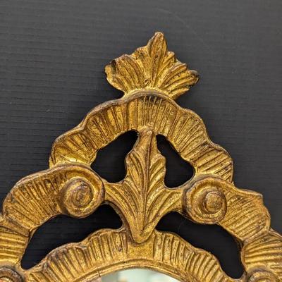 Italian Rococo Baroque Gilt Wood Mirror