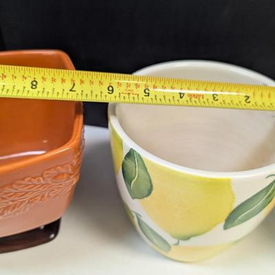 Metal Hand Painted Watering Can & Ceramic Vases