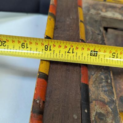 India Wooden Door Double Opening Center Colorful Wood