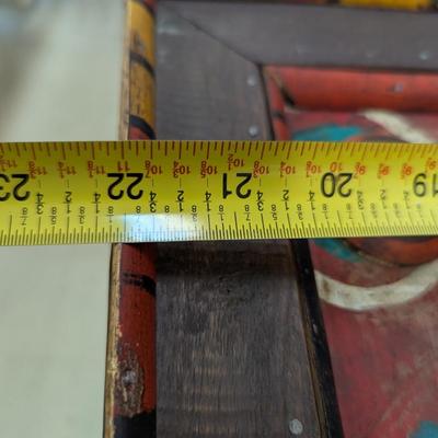 India Wooden Door Double Opening Center Colorful Wood