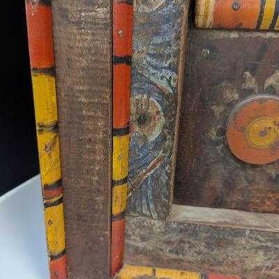 India Wooden Door Double Opening Center Colorful Wood